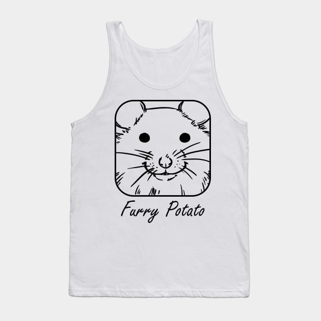 furry potato funny hamster lovers gift Tank Top by Horisondesignz